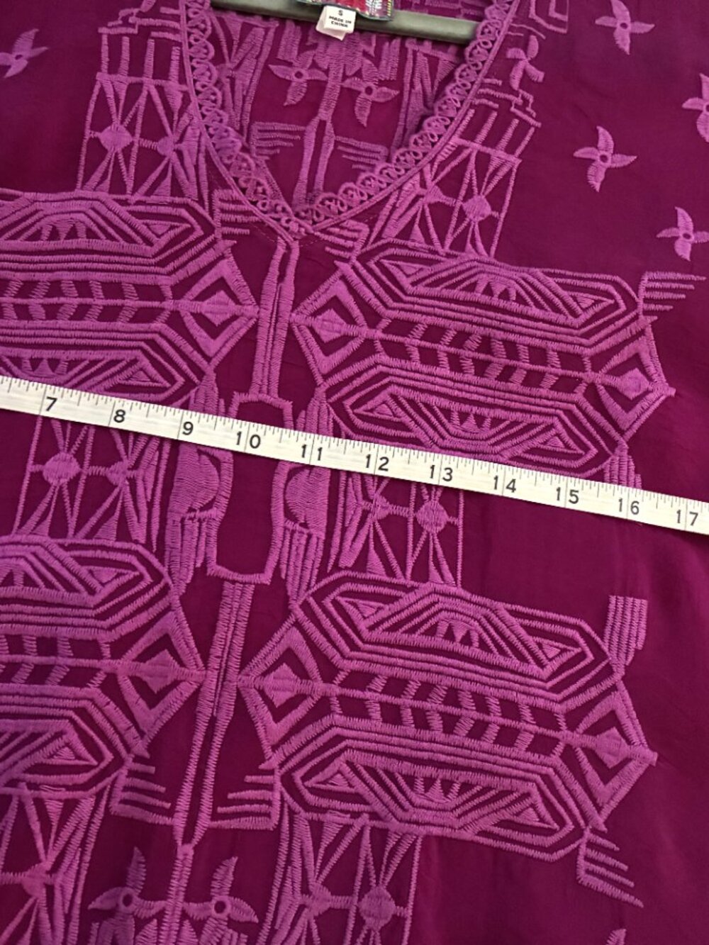 Johnny Was Magenta Leena Embroidered Tunic - Picture 6 of 13